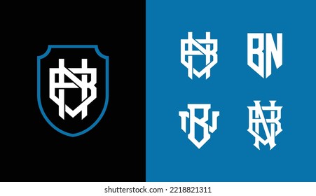 Letters BN or NB monogram template logo initial for clothing, apparel, brand