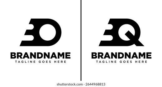 Letras BO BQ ou 3O 3Q Monogram Logo Set, para marca com iniciais OB QB O3 Q3