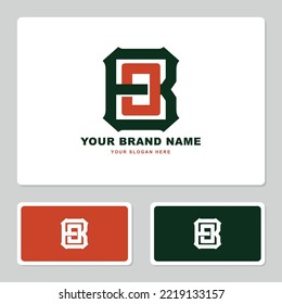 Letters BO or OB monogram template logo initial for clothing, apparel, brand
