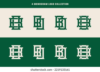 Letters BO or OB monogram template logo initial for clothing, apparel, brand