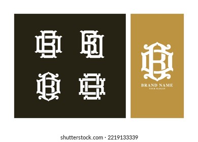 Letters BO or OB monogram template logo initial for clothing, apparel, brand