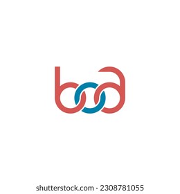 Diseño del logotipo del monograma de las letras BOA