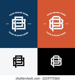 Letters BP or PB monogram template logo initial for clothing, apparel, brand