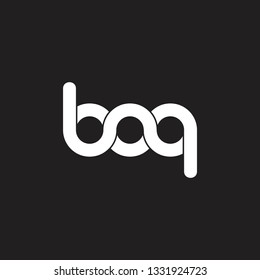 letters bq linked helix infinity design logo vector