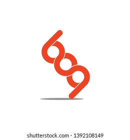 letters bq linked helix infinity design logo vector