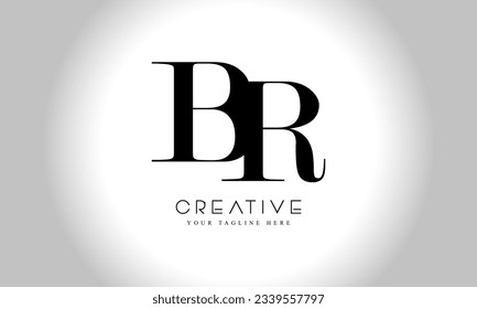 Letters BR initial logo design template