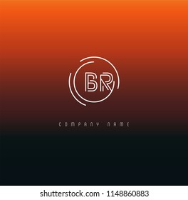 Letters B&R Joint logo icon vector element.
