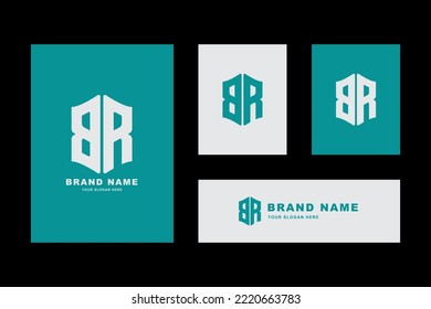 Buchstaben BR oder RB-Monogramm-Vorlagenlogo als Erstschrift für Kleidung, Bekleidung, Marke