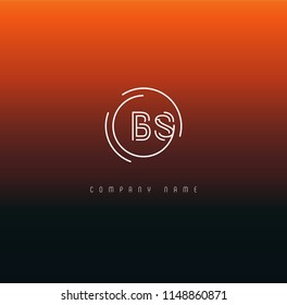 Letters B&S Joint logo icon vector element.
