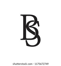 letters bs linked monogram logo vector