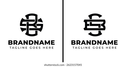 Letters BS and SB Monogram Logo, suitable for business with SB or BS initials
