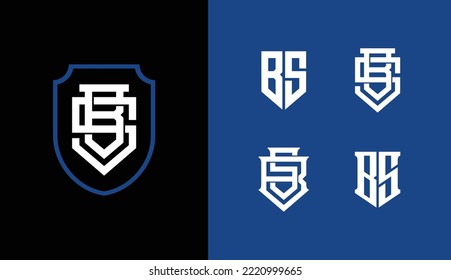 Letters BS or SB monogram template logo initial for clothing, apparel, brand