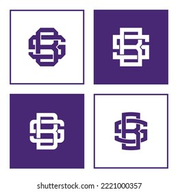 Letras BS o SB logotipo inicial de plantilla de monograma para ropa, ropa, marca