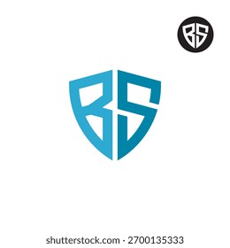 Letters BS Shield Logo Design