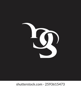 letters bs simple linked abstract curves logo vector 