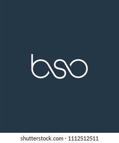 Letters BSO Joint logo icon vector element.

