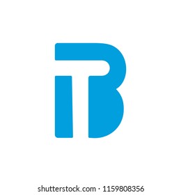 letters bt capital simple logo vector