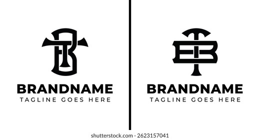 Letters BT and TB Monogram Logo, suitable for business with TB or BT initials