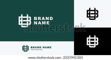 Letters BU or UB monogram template logo initial for clothing, apparel, brand