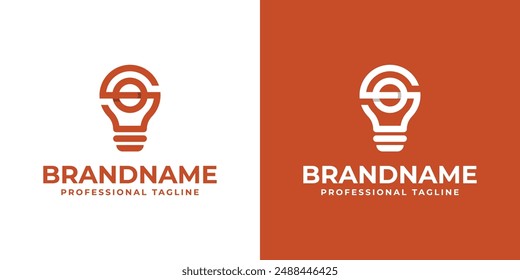 Letters SO Bulb Logo, Suitable for Smart Home Technology Companies