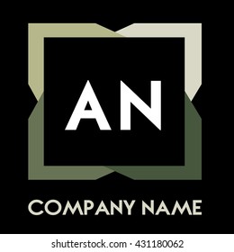 AN letters business logo creative  icon design 
