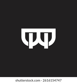 letters bw abstract simple geometric line logo vector 