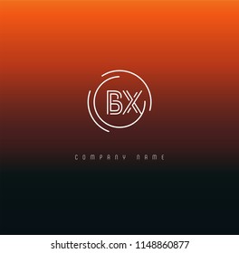 Letters B&X Joint logo icon vector element.
