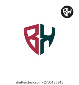 Letters BX Shield Logo Design