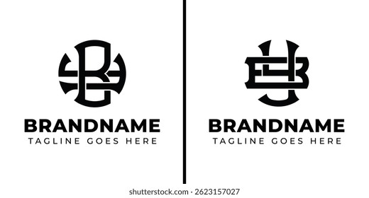 Buchstaben BY und YB Monogramm Logo, geeignet für Geschäfte mit YB oder BY Initialen
