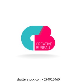 Letters C and B ligature logo template. Creative design concept.