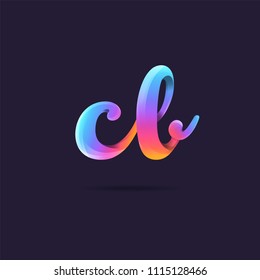 Letters C B logo, multi colour letters icon vector template.