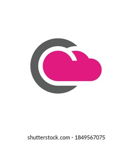 Logo-Design der Buchstaben C Wolken