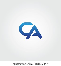 The letters C and A combined Icon Logo Templates. CA Initial Vector Design Element For Download
