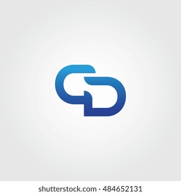 The letters C and D combined Icon Logo Templates. CD Initial Vector Design Element For Download