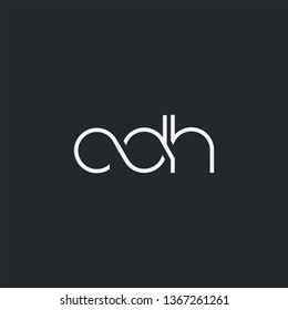Letters C D H Joint logo icon vector element.