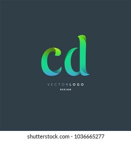 Letters C & D joint logo icon vector element.

