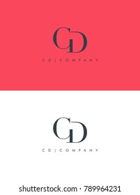 Letters C & D joint logo icon vector element.
