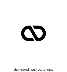 letters C and D pills simple symbol logo vector