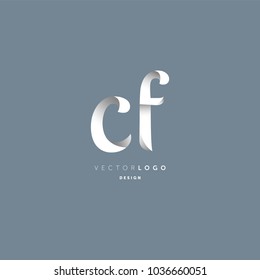 Letters C & F joint logo icon vector element.
