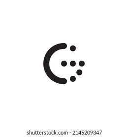 Letters C and G circles simple symbol logo vector