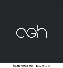 Letters C G H Joint logo icon vector element.