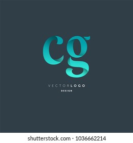 Letters C & G joint logo icon vector element.

