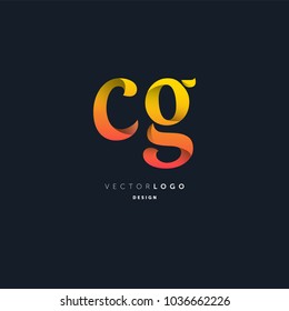 Letters C & G joint logo icon vector element.

