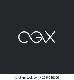 Letters C G X Joint logo icon vector template.
