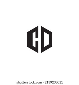 Letters C, H and D hexagons simple symbol logo vector