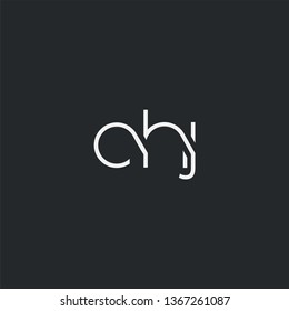 Letters C H J Joint logo icon vector element.