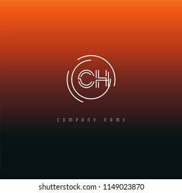 Letters C H Joint logo icon vector element.
