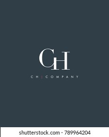 Letters C & H joint logo icon vector element.
