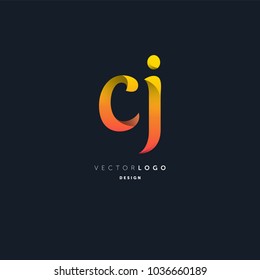 Letters C & J joint logo icon vector element.
