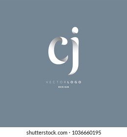 Letters C & J joint logo icon vector element.
